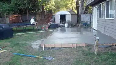 Backyard Patio in Bothell, WA by Redmond Concrete