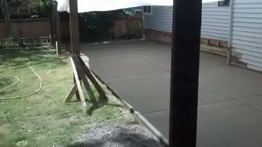 Large Backyard Patio in Bothell, WA: concrete patio and wall work by Redmond Concrete (photo 6 of 6)