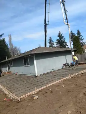Pump-Truck Pour, Backyard Slab: concrete slab work by Redmond Concrete, concrete contractor serving Woodinville (photo 2 of 2)