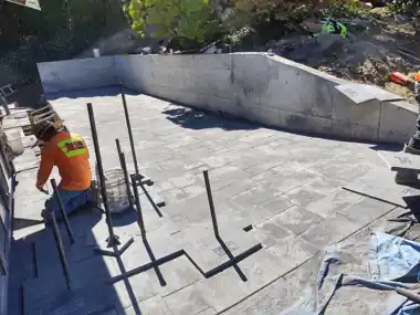 Bothell Firefighter’s Octagon Driveway & Retaining Wall in Bothell, WA: concrete driveway work by Redmond Concrete (photo 18 of 27)