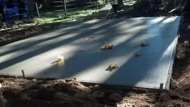 Shed Pad: concrete slab work by Redmond Concrete, concrete contractor serving Redmond (photo 1 of 6)