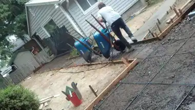 Walkway, Driveway & Garage Slab in Bothell, WA: concrete walkway and steps work by Redmond Concrete (photo 4 of 6)