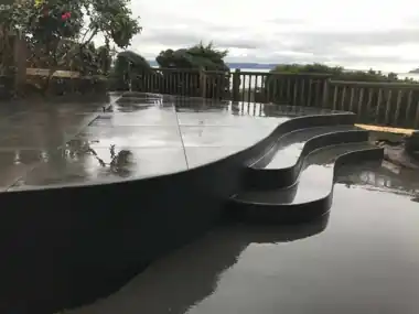 Tulalip California Curve Patio & Wraparound Steps in Tulalip, WA by Redmond Concrete