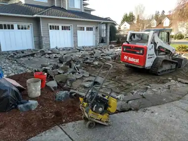 Three-Car Driveway Tear-Out & Replace by Redmond Concrete, Puget Sound area