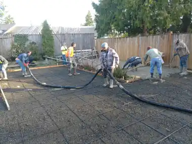 Side-Yard Slab Pour: concrete slab work by Redmond Concrete, concrete contractor serving Woodinville (photo 1 of 3)
