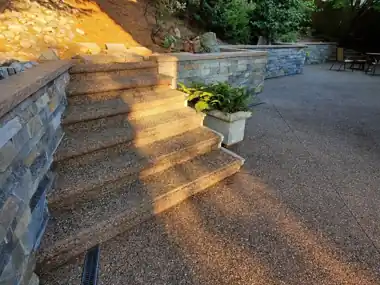 Seamless Slate Stained Stamped Driveway in Snohomish, WA: concrete driveway work by Redmond Concrete (photo 6 of 9)