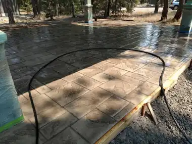More Stamped & Decorative Concrete: concrete patio and wall work by Redmond Concrete, concrete contractor serving Woodinville (photo 10 of 35)
