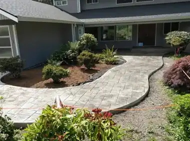More Stamped & Decorative Concrete: concrete patio and wall work by Redmond Concrete, concrete contractor serving Kirkland (photo 24 of 35)