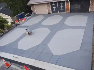 Bothell Firefighter’s Octagon Driveway & Retaining Wall in Bothell, WA by Redmond Concrete